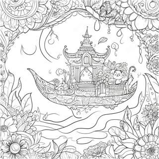 Intricate Kerby Rosanes Fantasy Scene Coloring Page 29254-23599