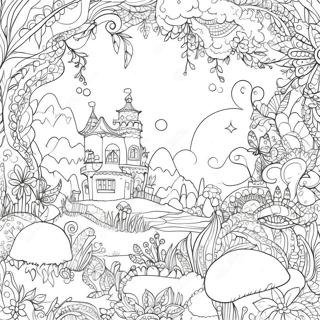 Intricate Kerby Rosanes Fantasy Scene Coloring Page 29254-23600