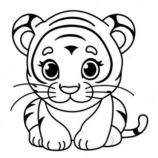 Baby Tiger Coloring Pages