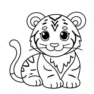 Baby Tiger Coloring Page 29263-23604