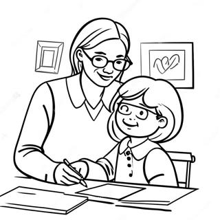 Compassionate Social Worker Helping Kids Coloring Page 29284-23634