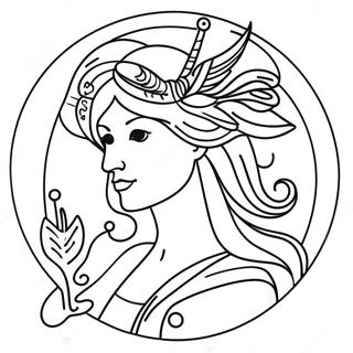 Virgo Zodiac Sign Coloring Page 29293-23622