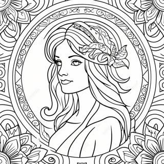 Virgo Zodiac Sign Coloring Page 29293-23623