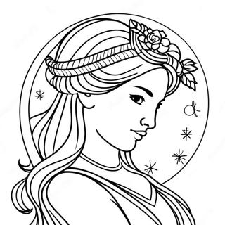 Virgo Zodiac Sign Coloring Page 29293-23624