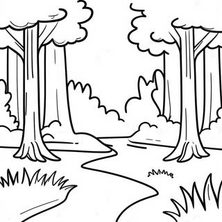 Forest Landscape Coloring Page 29313-23644