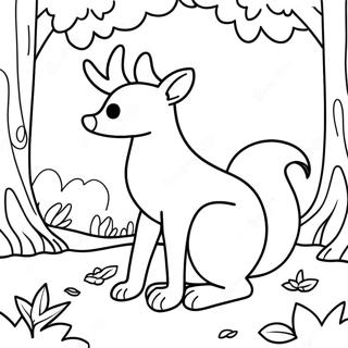 Enchanting Forest Creatures Coloring Page 29314-23645