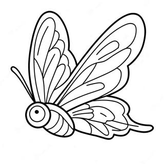 Colorful Silkwing In Flight Coloring Page 29324-23654