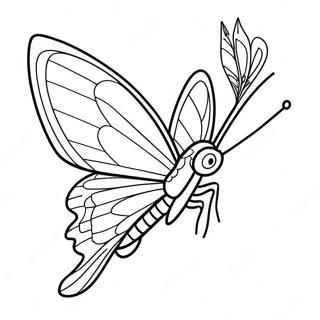 Colorful Silkwing In Flight Coloring Page 29324-23655