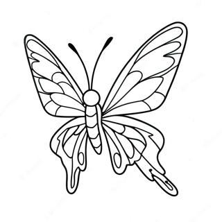 Colorful Silkwing In Flight Coloring Page 29324-23656