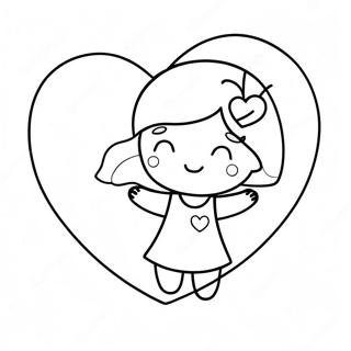 Cute Sister With Heart Coloring Page 29334-23661