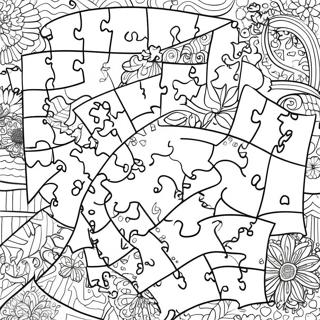 Colorful Jigsaw Puzzle Coloring Page 29344-23668