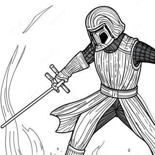 Kylo Ren In Epic Battle Coloring Page 29364-23687