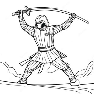 Kylo Ren In Epic Battle Coloring Page 29364-23688