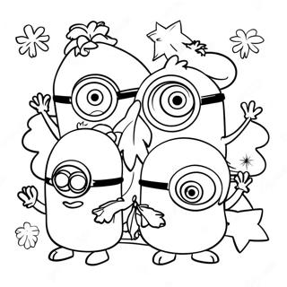 Minions Christmas Coloring Page 29373-23692