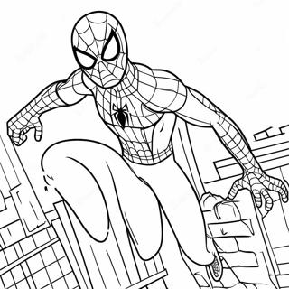 Black Suit Spider Man No Way Home Coloring Pages