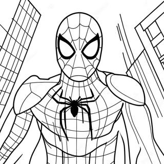 Black Suit Spider Man No Way Home Coloring Page 29413-23720