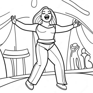 Karol G Performing On Stage Coloring Page 2942-2453