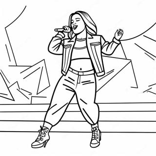 Karol G Performing On Stage Coloring Page 2942-2455