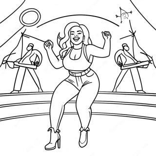 Karol G Performing On Stage Coloring Page 2942-2456