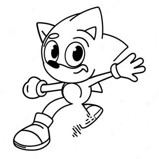 Sonic Running Fast Coloring Page 29444-23746