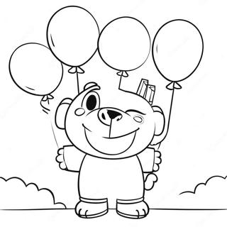 Stanley With Colorful Balloons Coloring Page 29474-23773