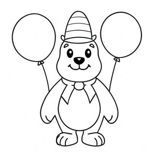 Stanley With Colorful Balloons Coloring Page 29474-23774