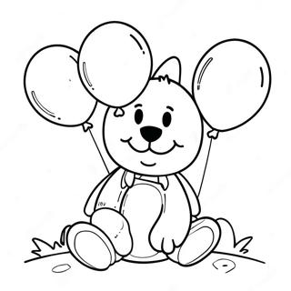 Stanley With Colorful Balloons Coloring Page 29474-23776