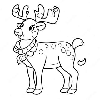 Christmas Reindeer Coloring Page 29493-23778