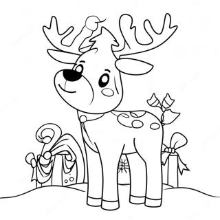 Christmas Reindeer Coloring Page 29493-23779