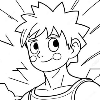 Killua With Lightning Powers Coloring Page 29514-23802