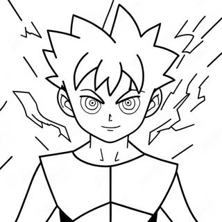 Killua With Lightning Powers Coloring Page 29514-23804