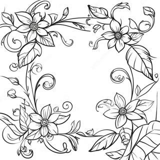 Beautiful Flowering Vine Coloring Page 29524-23811