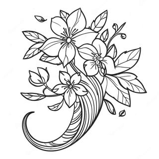 Beautiful Flowering Vine Coloring Page 29524-23812