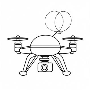 Colorful Drone With Balloons Coloring Page 29544-23825