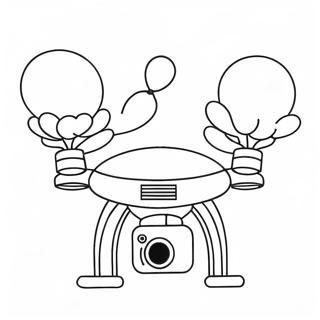 Colorful Drone With Balloons Coloring Page 29544-23826