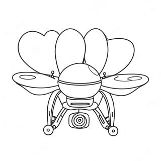 Colorful Drone With Balloons Coloring Page 29544-23828