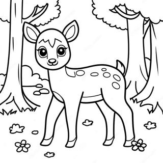 Baby Deer Coloring Pages