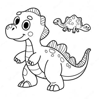 Friendly Water Dinosaur Coloring Page 29594-23866