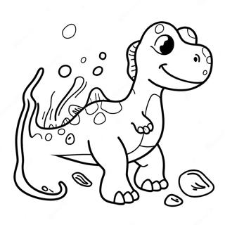 Friendly Water Dinosaur Coloring Page 29594-23868