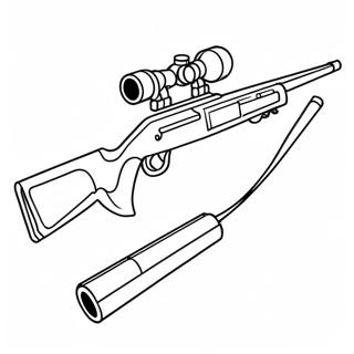 Sniper Gun Outline Coloring Page 29603-23870