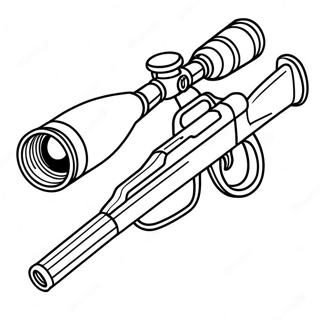 Sniper Gun Outline Coloring Page 29603-23872