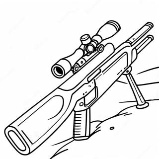 Realistic Sniper Rifle Coloring Page 29604-23878