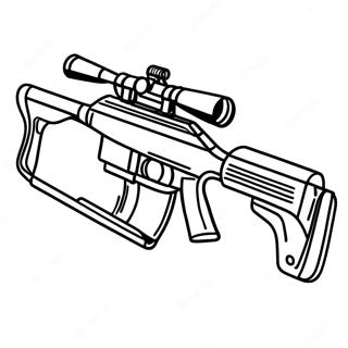 Realistic Sniper Rifle Coloring Page 29604-23880