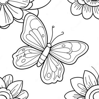 Bright Blue Butterfly Coloring Page 2962-2476