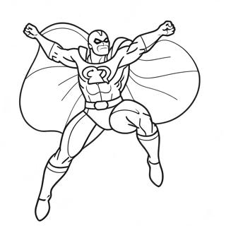 Flying Super Hero Coloring Page 29644-23905