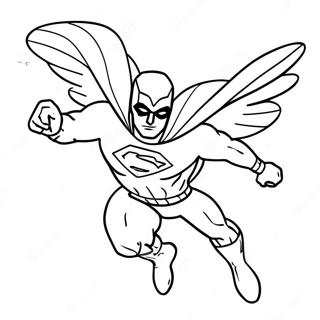 Flying Super Hero Coloring Page 29644-23907