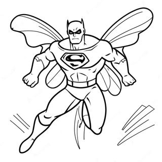 Flying Super Hero Coloring Page 29644-23908