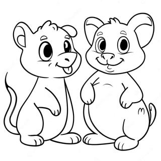 Side By Side Animal Friends Coloring Page 29653-23911