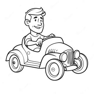 Cory Carson Driving His Colorful Car Coloring Page 29664-23923