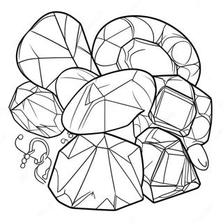 Sparkling Gemstones Coloring Page 29704-23956